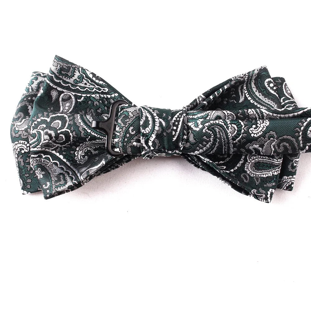 Mens Wedding Bow Tie Elegant Pre-tied Bow Tie for Men Women Jacquard Paisley Bow ties For Party Events and Casual Formal Occasio