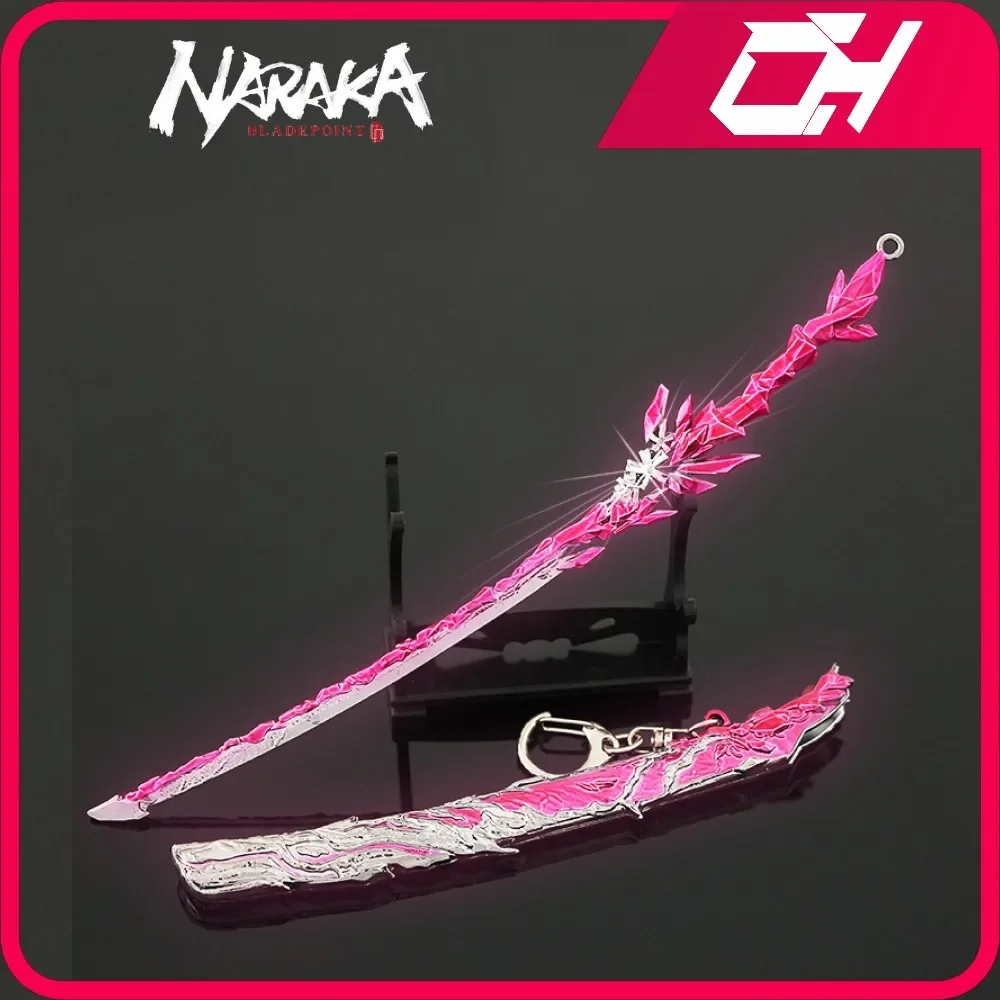 

Naraka:Bladepoint Dragonforce Koi.Blossoms Katana Game Keychain Swords Butterfly Knife Katana Justina Gu Weapon Model Gifts Toys