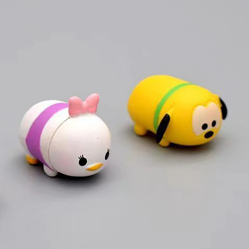 Figuras de Mini frijol Tsum de Disney auténticas, 14 Uds., muñeca Rebelle Kawaii, figuras bonitas a granel, regalos de la serie Mickey Minnie para niños, juguetes