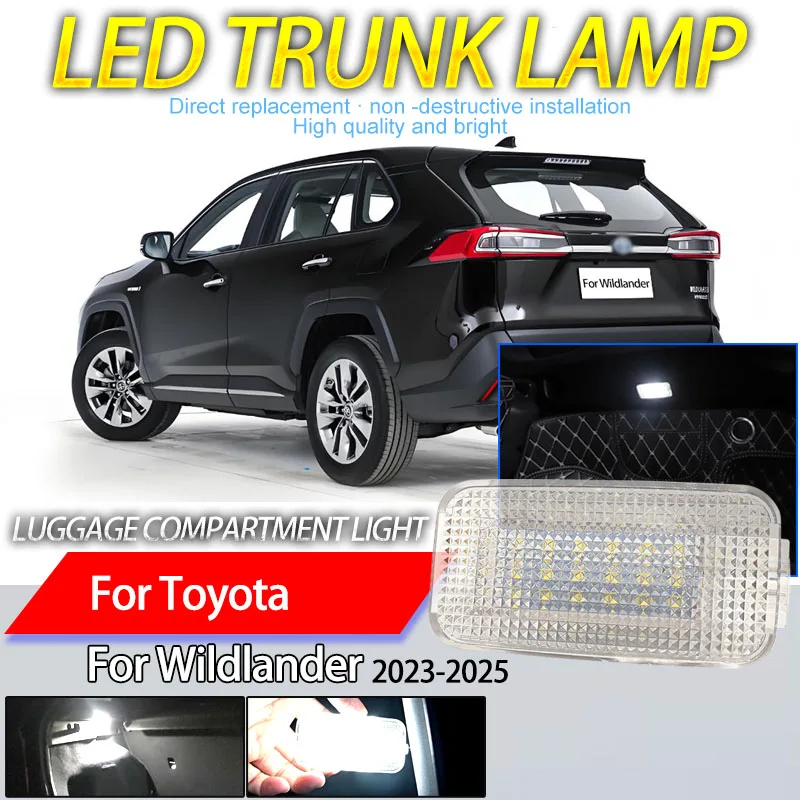 

1 шт. автомобильный светодиодный сигнальный фонарь заднего багажника, фонари багажного отделения, белый постоянный ток 12 В для Toyota Wildlander 2023 2024 2025