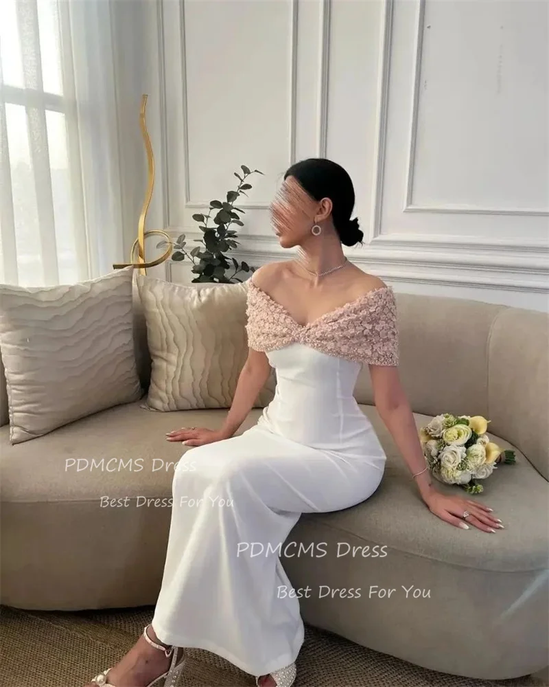 

Fairy Off Shoulder Prom Dresses Saudi Arabic Women Dubai Evening Gowns Lace Appliques Formal Party Dress Sexy Vestidos De Noche