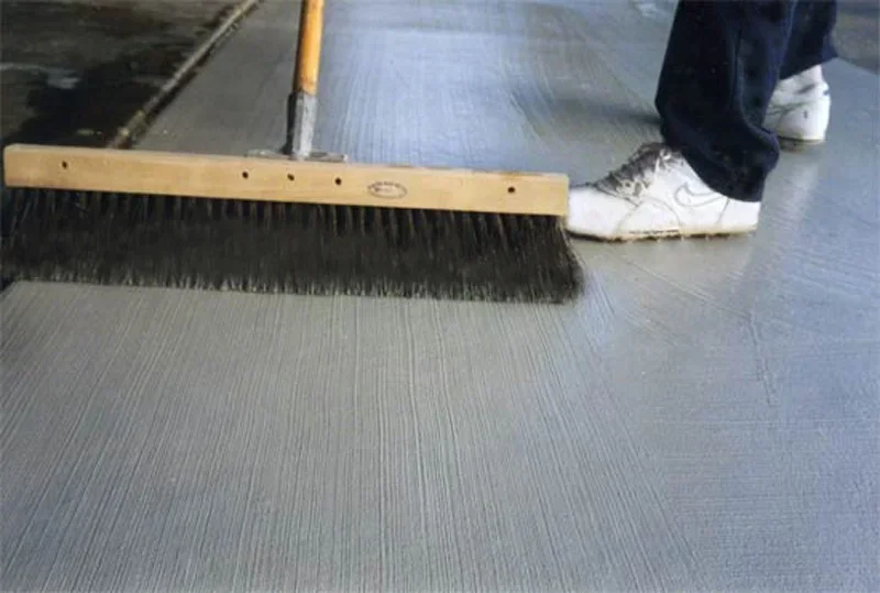 مكنسة نهائية خرسانية جديدة في المخزون بمقبض من خشب الزان عالي الجودة #3