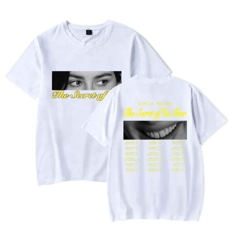 Gracie Abrams The Secret Of Us Tour T-Shirt Merch For Women Men Unisex Summer Hiphop O-neck Short Sleeve Crewneck Tshirt Tops