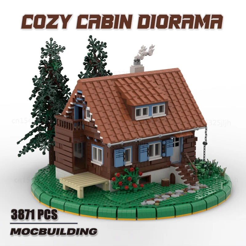 

Castle Module Moc Building Blocks Cozy Cabin Diorama Model Streetscape Architecture Technology Bricks Collection Toys Gifts