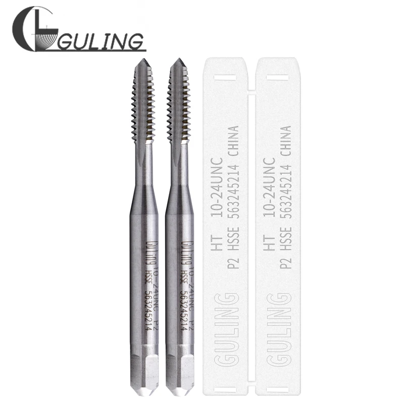 GULING HSSE-M35 JIS Standard-Handgewindebohrer mit geradem Geriffungen UNC 2-56 4-40 5-40 6-32 8-32 10-24 1/4 3/8 Maschinengewindebohrer