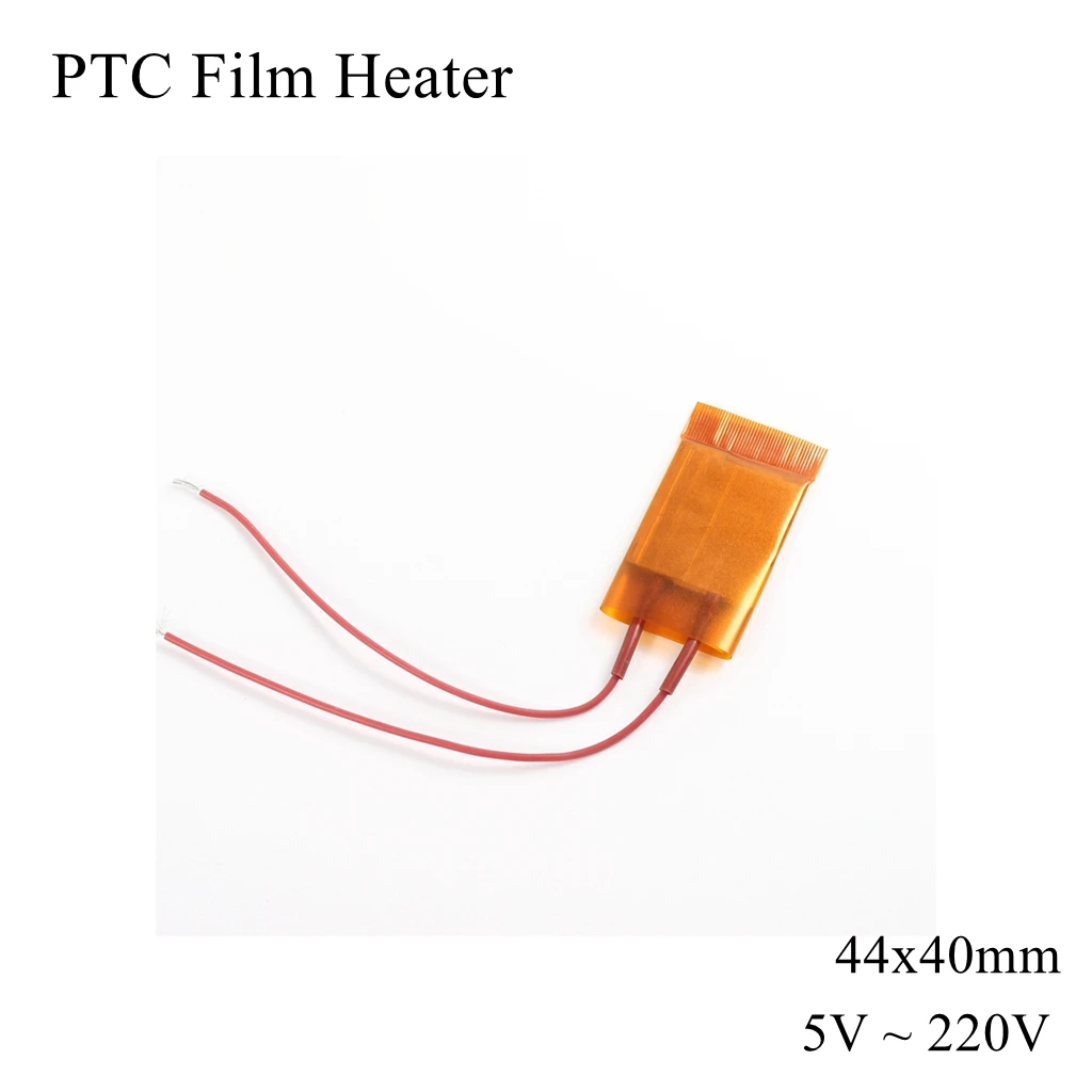 44x40mm 12V 24V 110V 220V PTC Film Heater Element Constant Thermostat Thermistor Ceramic Air Heating Sensor Chip Egg Incubator