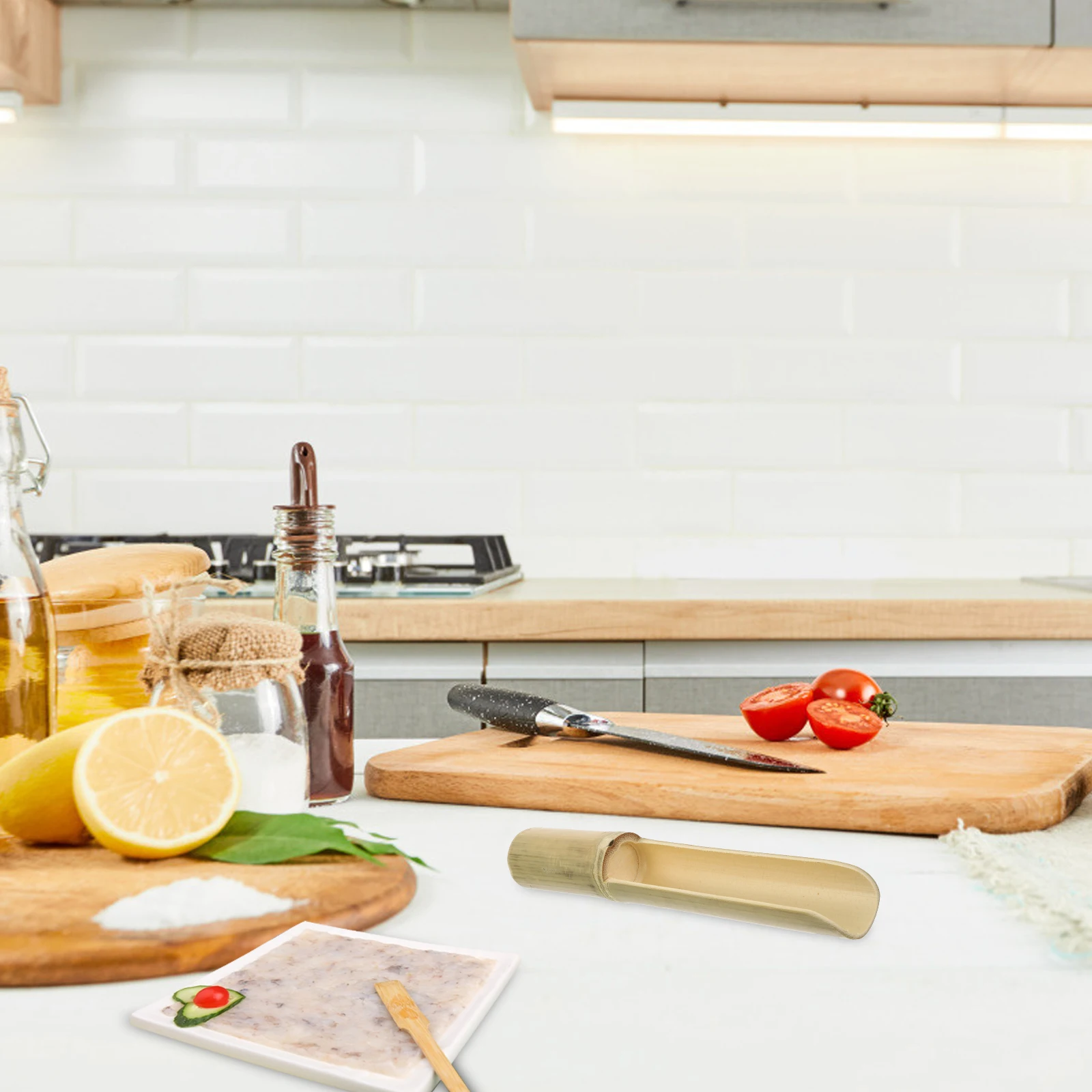 

2 pcs Shrimp Slider Spoon Meatball Maker Non Stick Kitchen Tool Bamboo Cooking Supply Lightweight Storage Solution