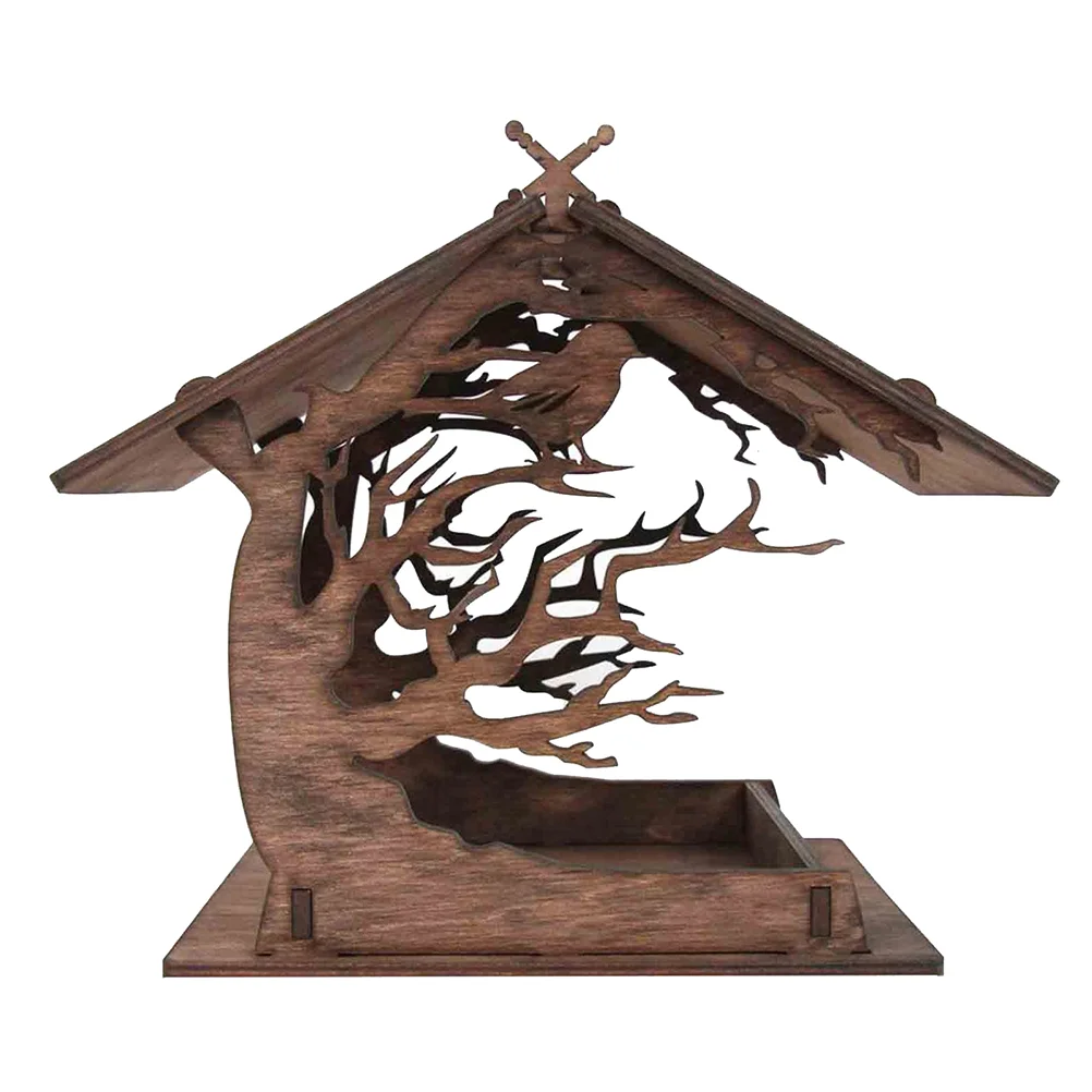 

Household Assemble The Birdhouse Outdoor Ornaments Catcher Wood Work Feeder