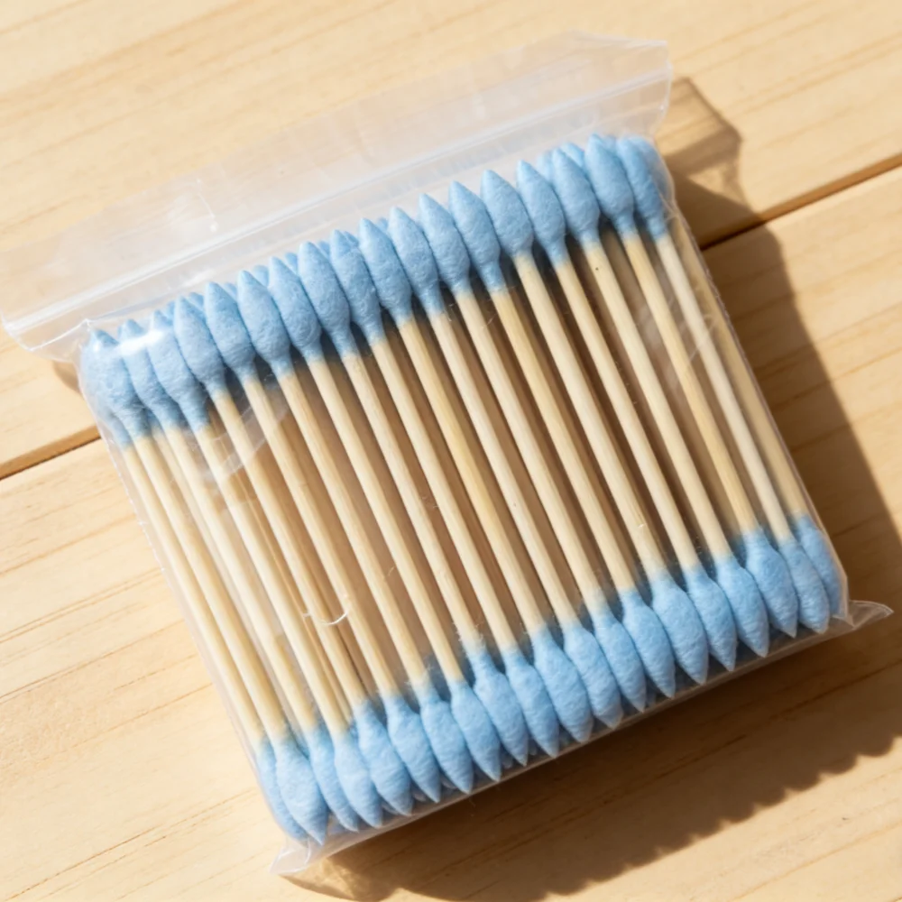 

Double-ended Cotton Swabs for Makeup and Tattoo Soft Cosmetic Sticks with Spiral and Round Tips Gentle Skin for Ear Cleaning
