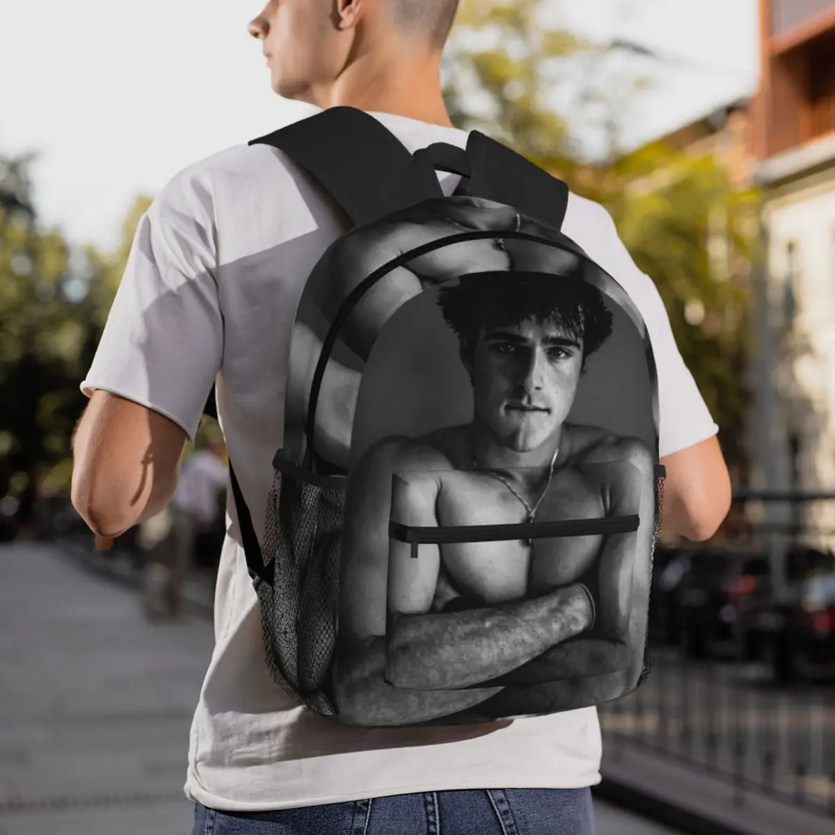 Jacob Elordi Australian Actor Backpack Daypack Large Capacity Boys Girls BookBag School Bag Shoulder Bags for Men Women