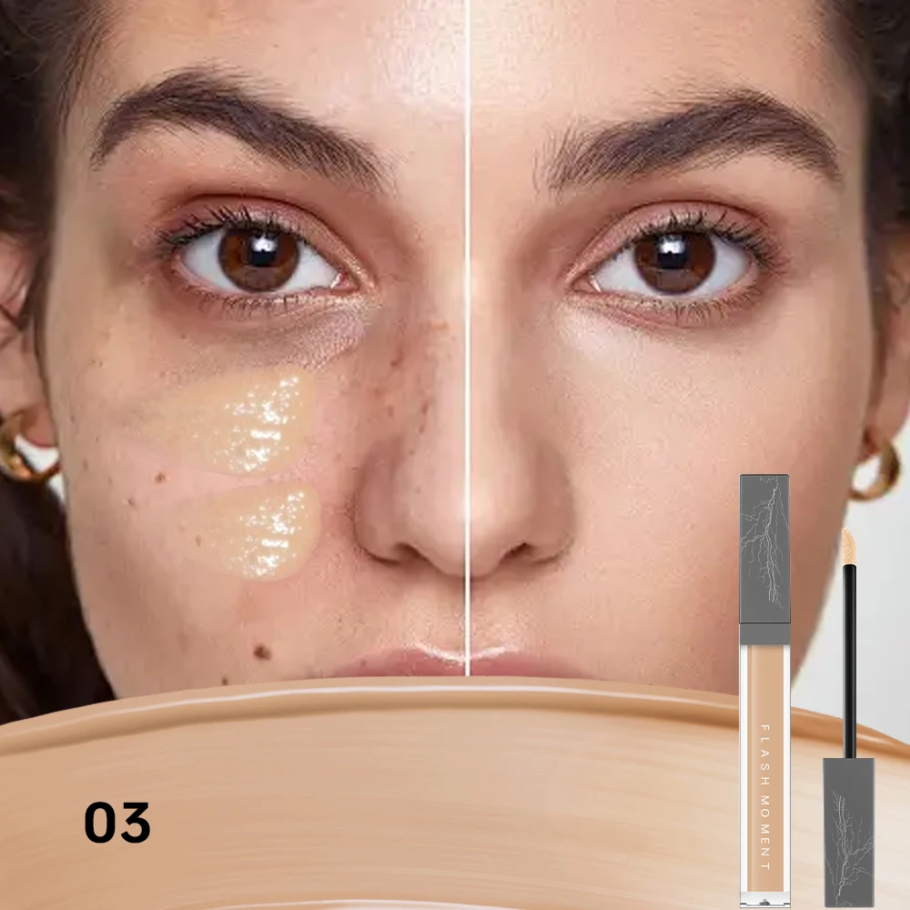 FlashMoment コンシーラーは、クマやニキビ跡をカバーし、リッププライマーとしても使用できます。