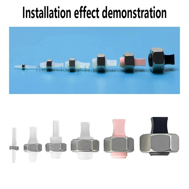 Paint Plug Silicone Threaded Nut Thermostability Screw Sealing Shield Pipe Close Waterproof Hole Masking Rubber Powder Injection