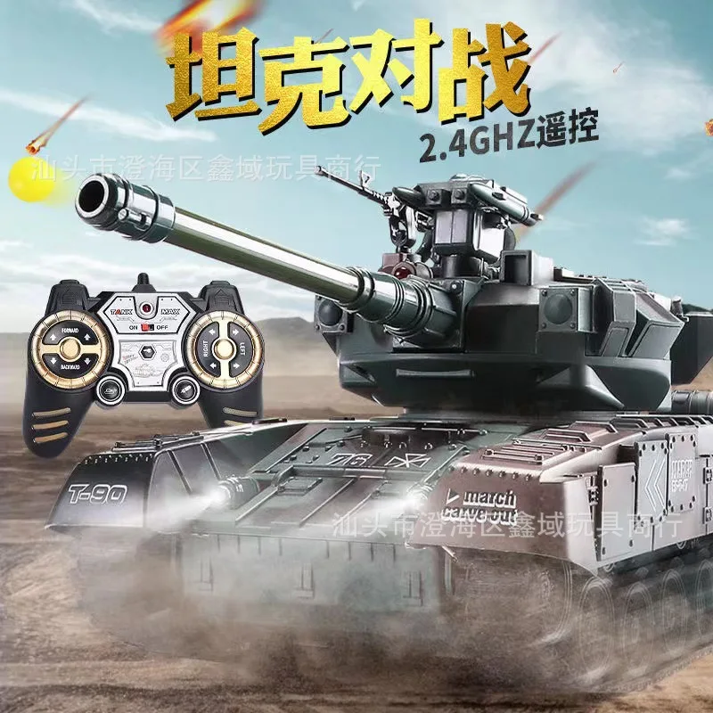Pode lançar tanque de controle remoto deriva quebra-cabeça batalha tanque de controle remoto sem fio brinquedo militar alça do menino