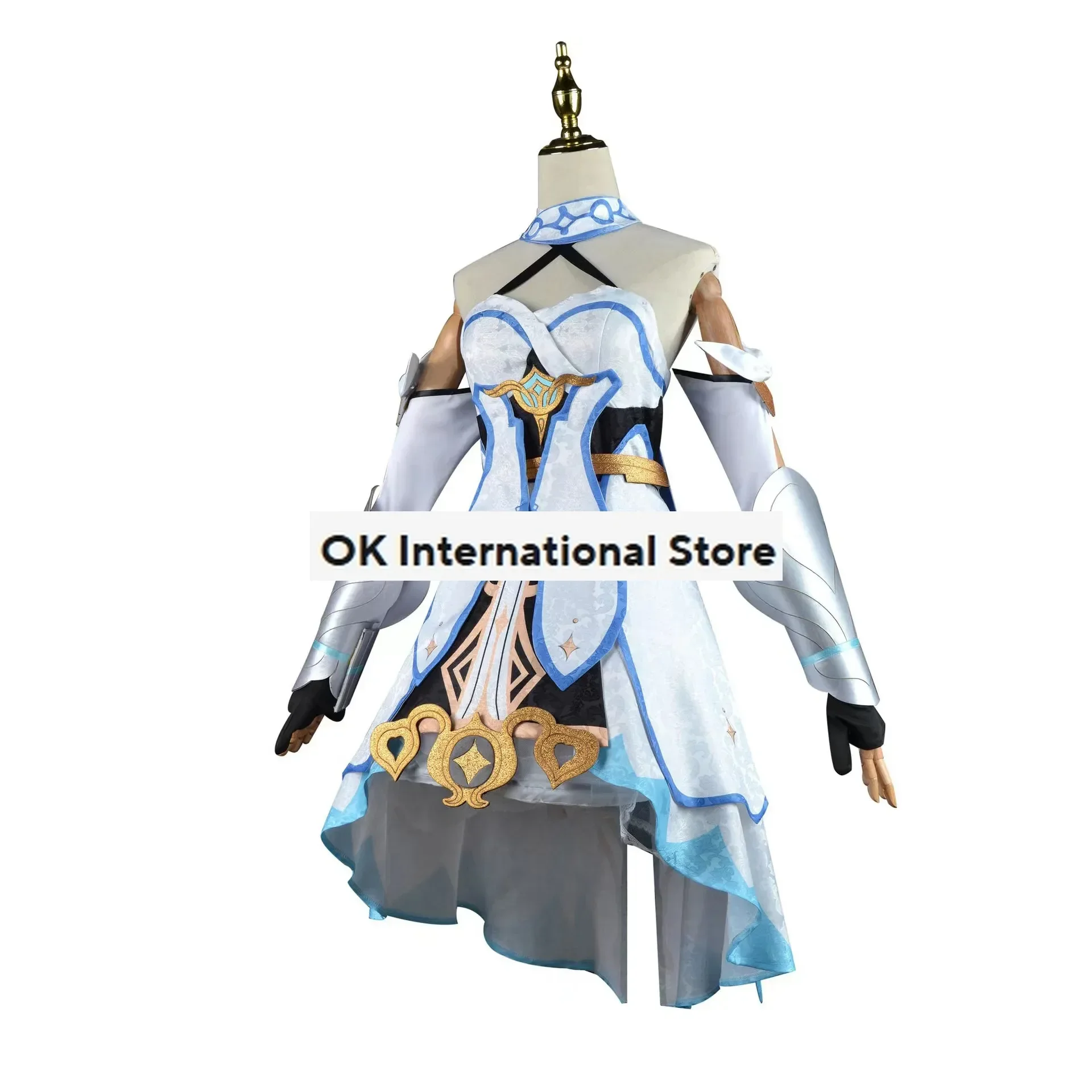 Anime Genshin Impact Cosplay Traje para Meninas, Lumine, Vestido de Festa, Uniforme de Halloween, Festa de Carnaval