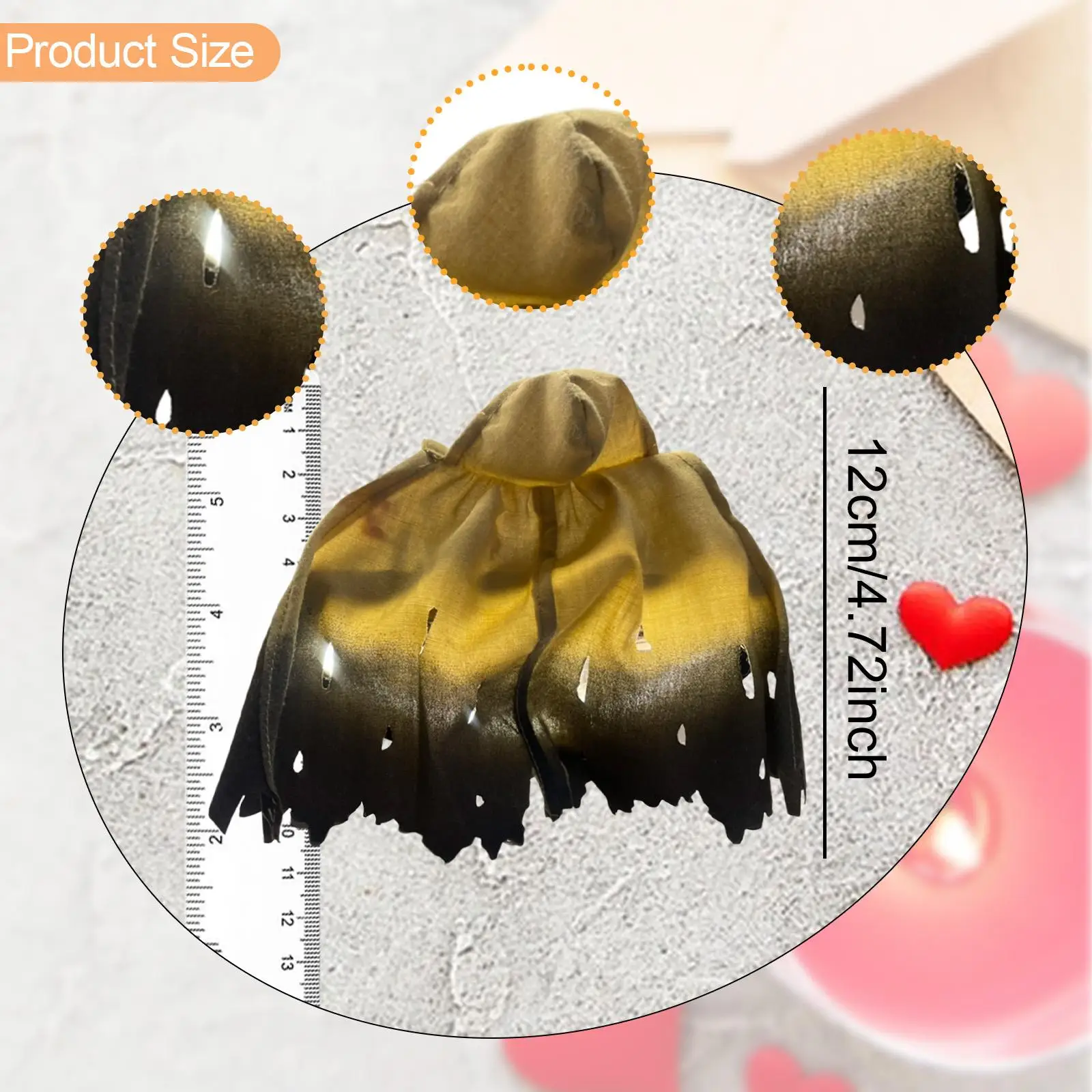 Ropa de figura de acción 1:12, capa de ropa en miniatura con sombrero, accesorios de minifiguras de tela de moda, disfraz de muñeca para 6 pulgadas