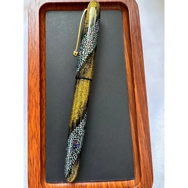 Premium Gold Dot Pearl Shell Mother of Pearl Fountain Pen Barrel Compatible with Platinum 3776 Pilot Custom 912 74 742 743