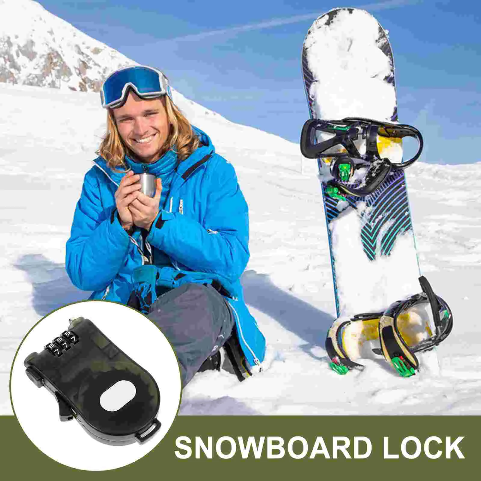 Snowboard Password Lock Plastic Mountain Bike Lock Snowboard Safety Lock Snowboard Gear bike safety locks