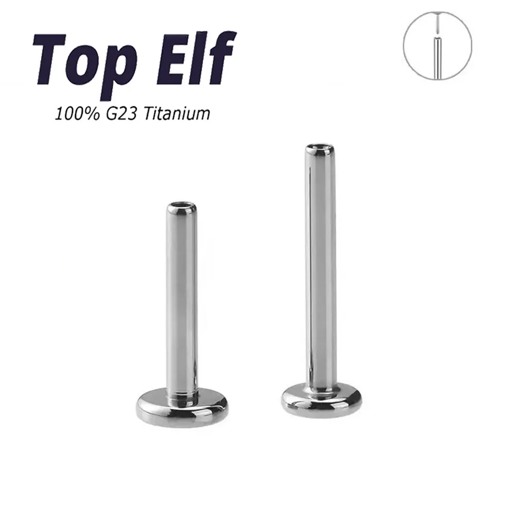 G23 Titanium 10/50/100PCS Piercing Threadeless Earrings Bar 16G Top Component For Nose Piercing Tragus Helix Fine Jewelry