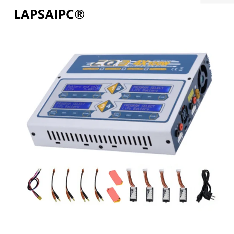 

Lapsaipc for Ver2021 EV-PEAK CQ3 100Wx4 10A 1-6S Balance Charger with JST_XH Adapter Board for LiPo LiFe NiMH NiCd Battery