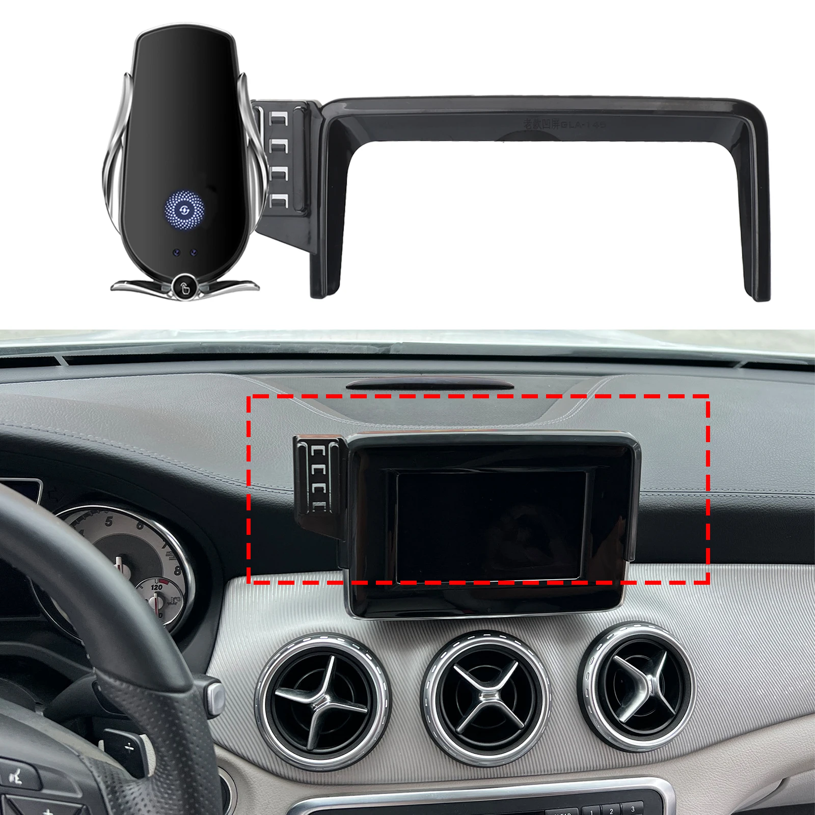 

fit for Mercedes-Benz CLA 2013 2014 2015 ​​Anti-Shake Screen Base Phone Holder Mount Stand ​​ Dedicated Car​​ accessoires