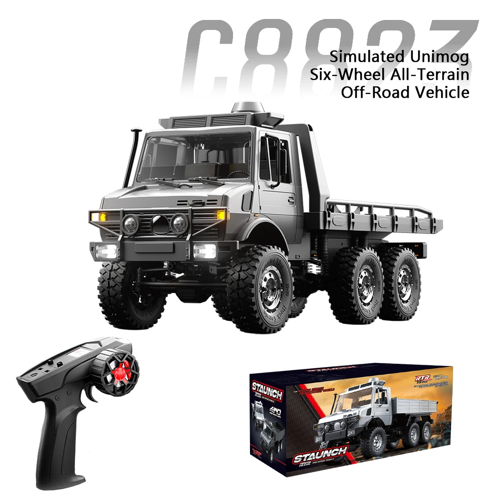 JJRC C8823 1/18 Six-Wheel All-Terrain Off-Road Vehicle Remote Control Car Brushed Esc 370 Motor Remote Control Truck Gift Toy