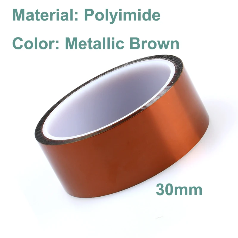 1*30mm Professional 33M Heat Resistant High Temperature High Insulation Electronics Industry Welding Polyimide Kapton Tape