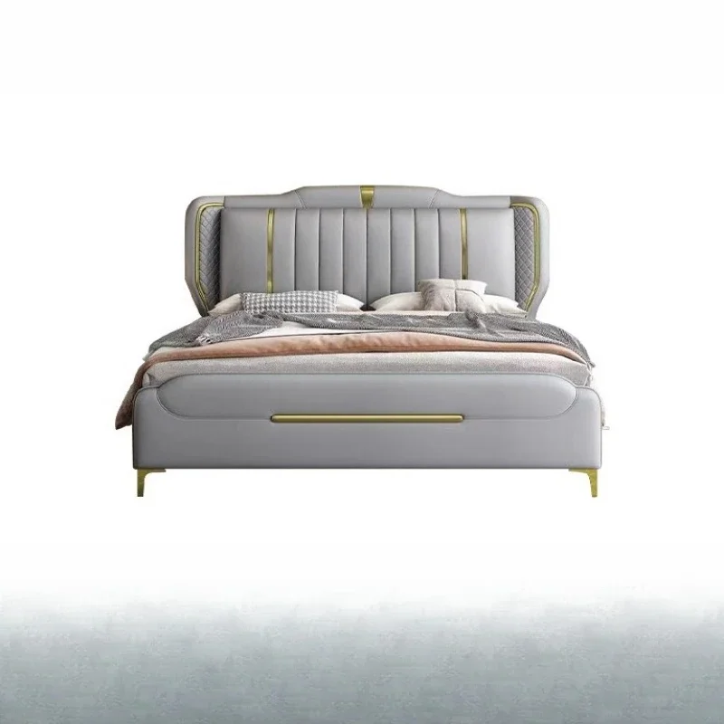 

Storage soft bag master bedroom solid wood technology fabric 1.5m bed