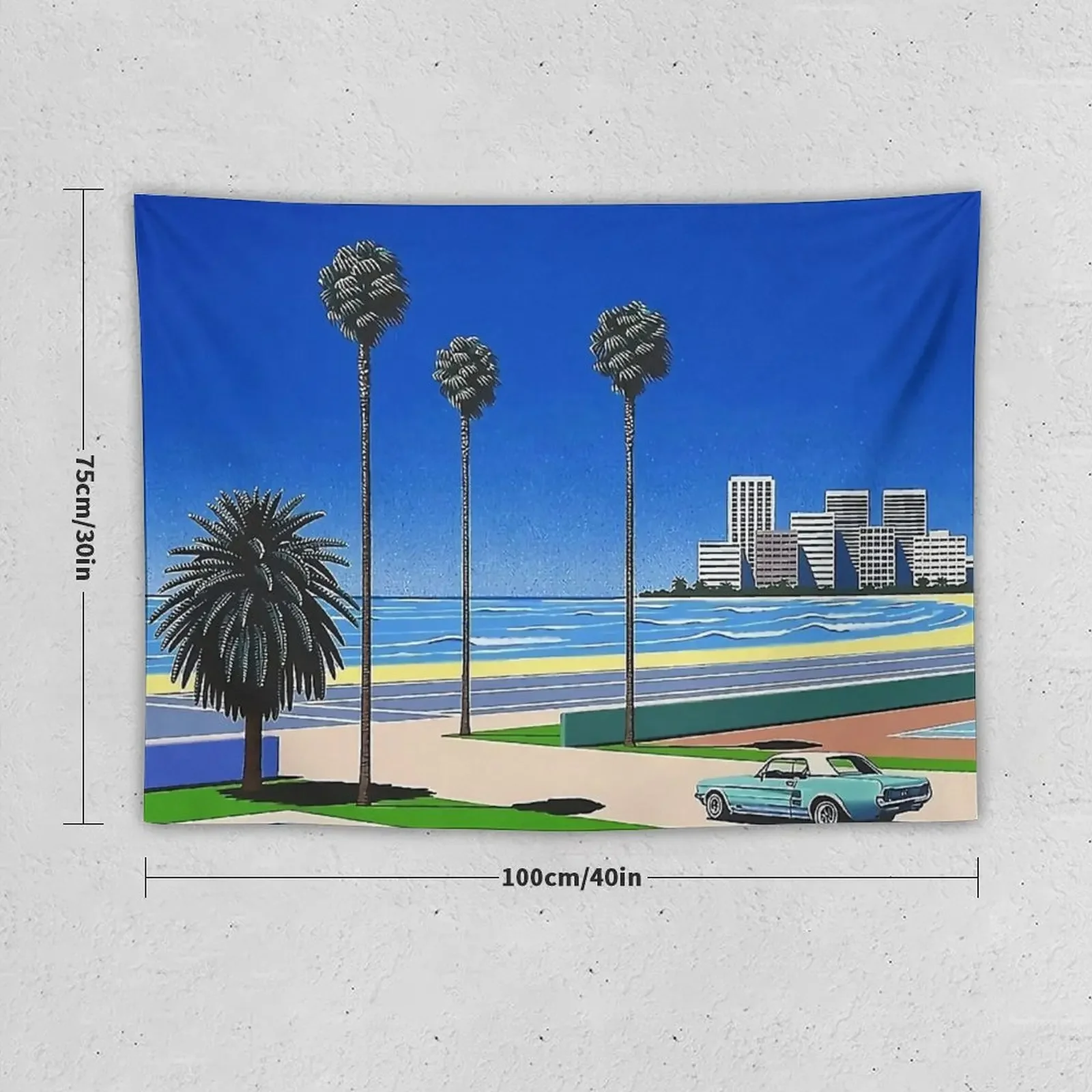 Hiroshi Nagai Vaporwave Tapestry Tapete For The Wall Home Decorations Aesthetic Tapestry