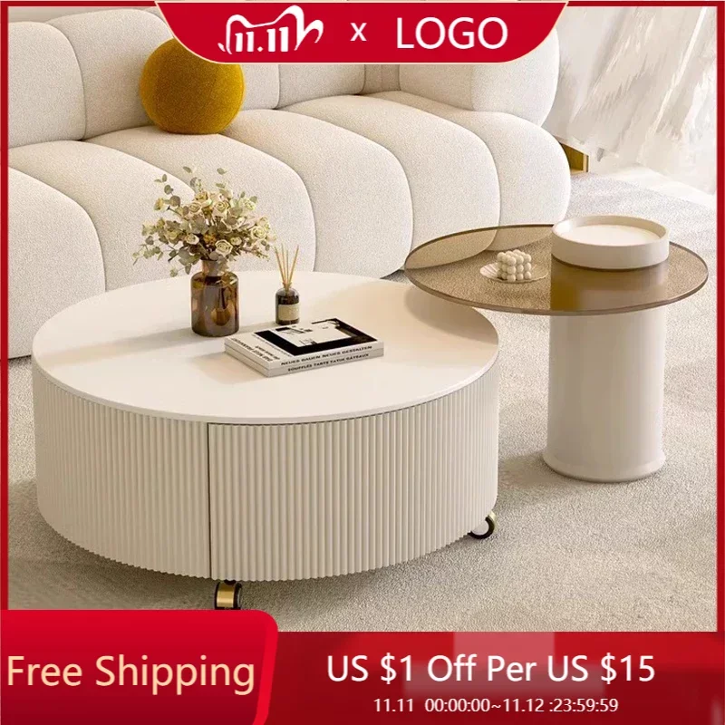 Corner Makeup Coffee Table Floor White Funky Minimalist Elegant Coffee Table Storage Mesas De Centro Para Sala Furniture Sets