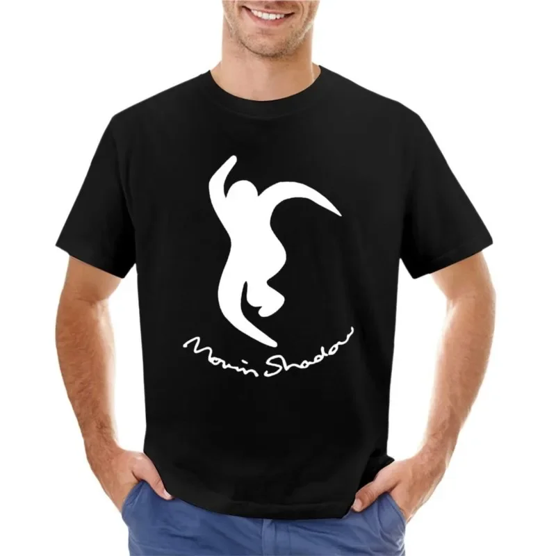 Moving Shadow Cursive Logo T-Shirt male tops t shirts Blouse t shirts for men pack