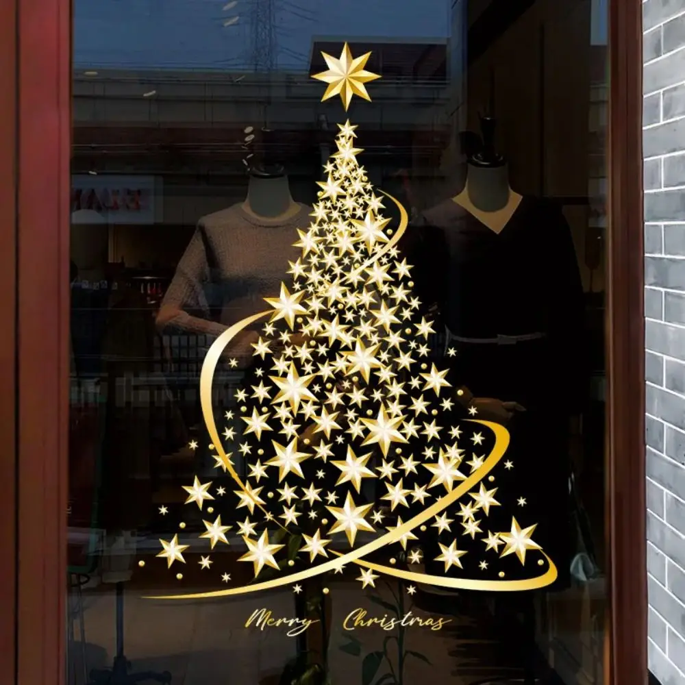 

Christmas Tree Window Clings Stickers for Glass Waterproof Decor Mural Home Decoration