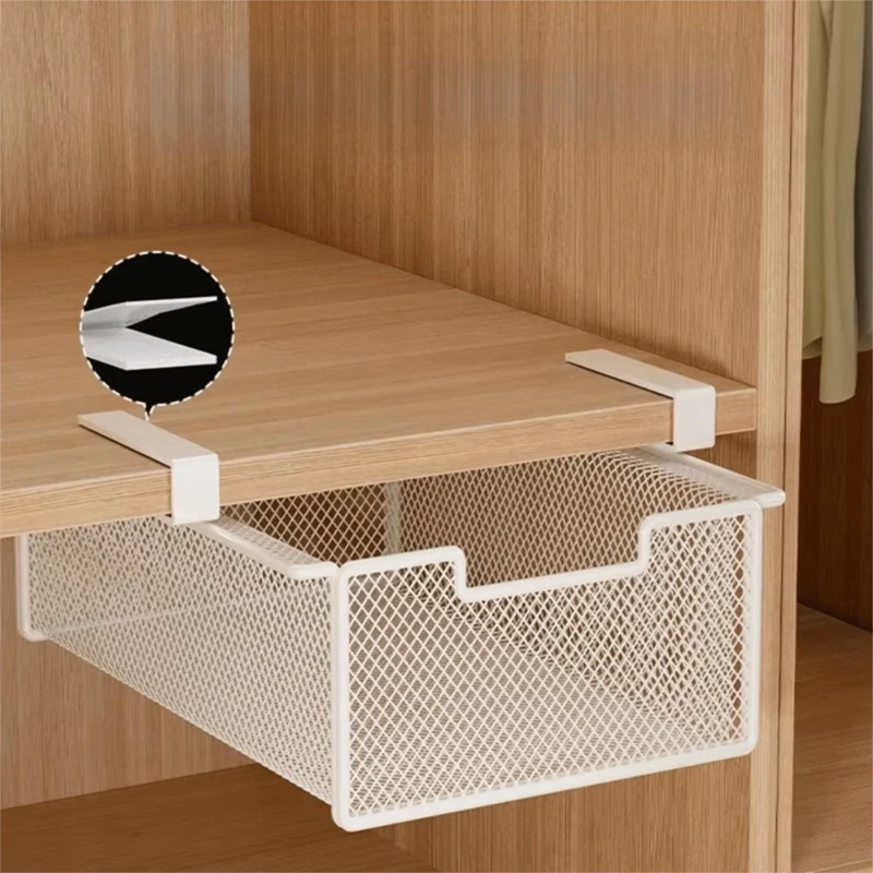 Drawer-Style Storage Box for ,Categorized Hanging Baskets for Wardrobes, Double-Layer Hanging Sock Organizer. Retail