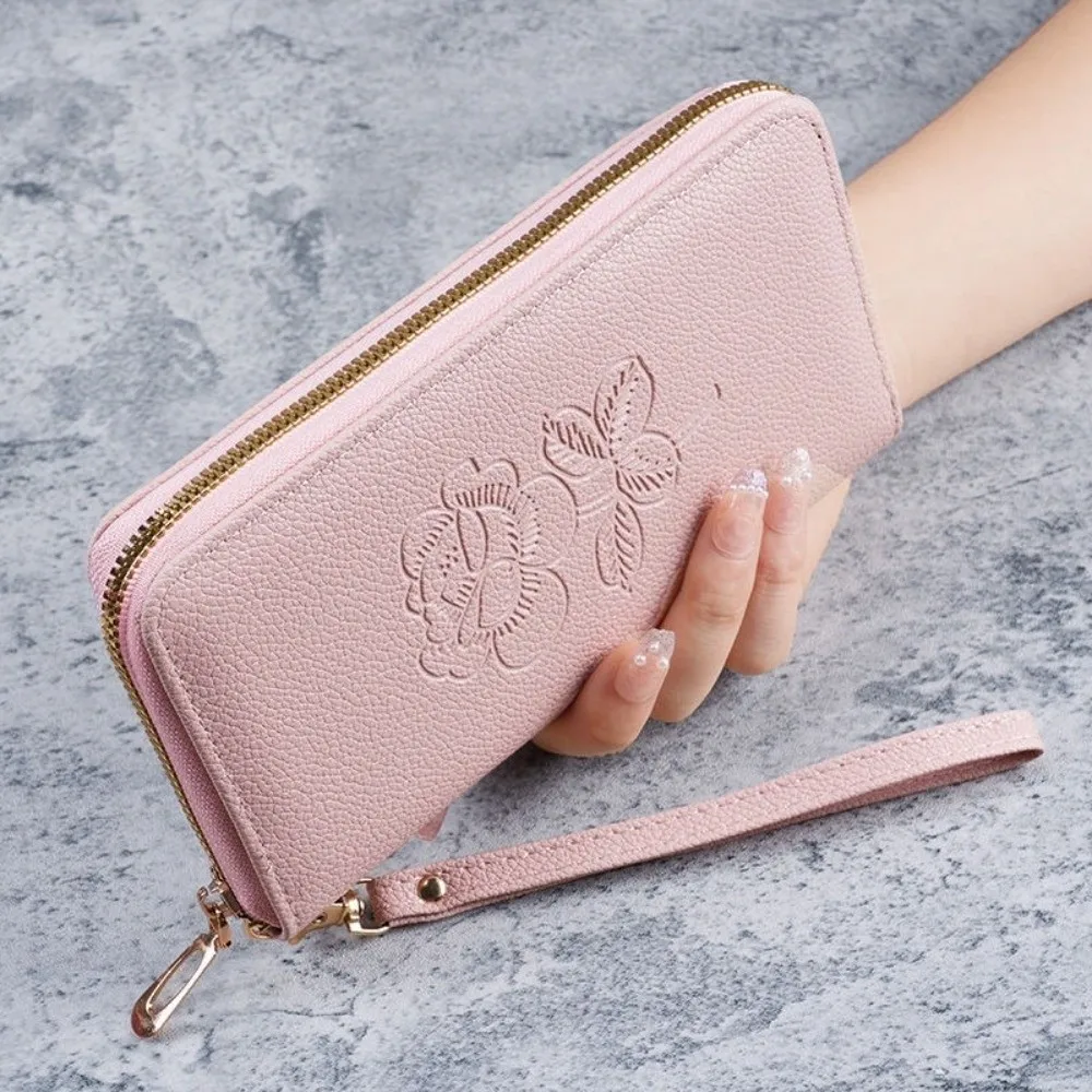 High Quality PU Leather Long Women Wallet Large Capacity Multifunctional Zipper Wallet Women Purse Daily Use