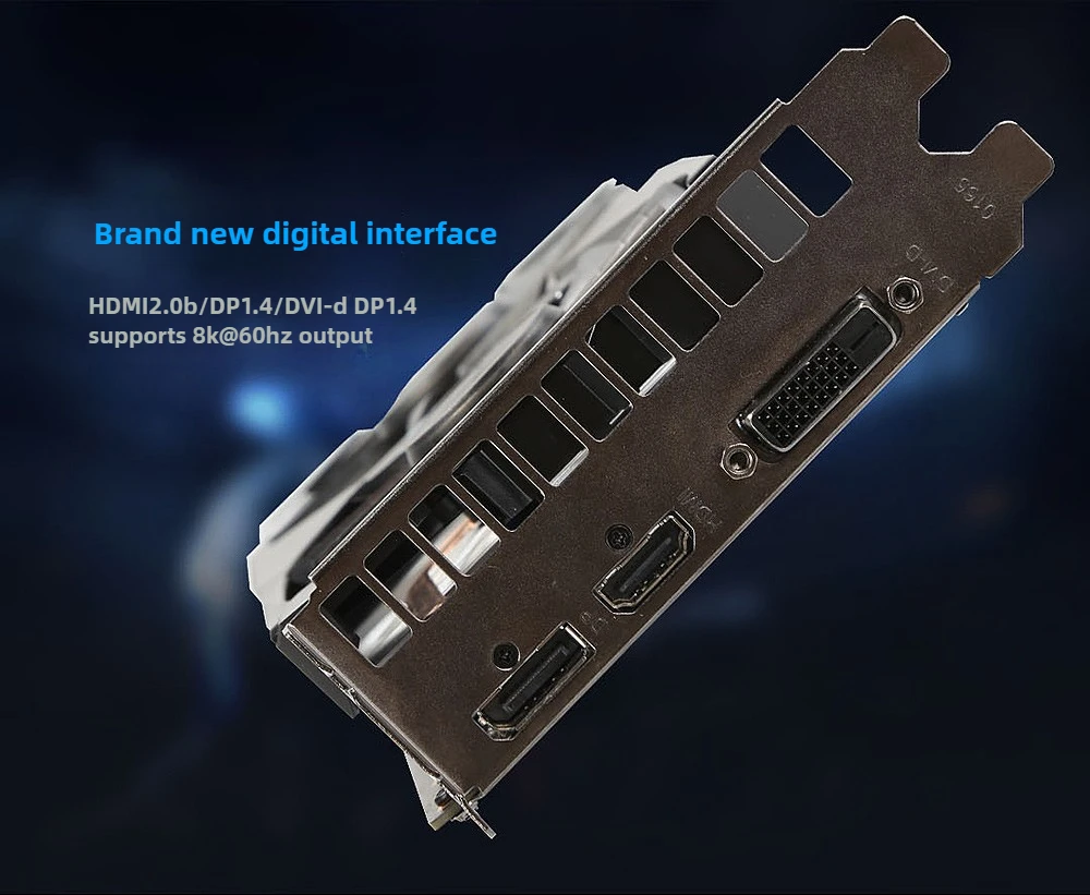 وحدة معالجة الرسومات للألعاب GTX 1660 Ti 6G GDDR6 المجددة - 1536 نواة، مروحة مزدوجة، PCIe 3.0، HDMI/DP