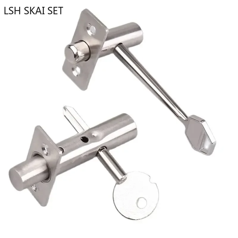 

Fire Door Stainless Steel Invisible Lock Long/Short Core Key Mortise Lock Fire Cabinet Lockset Furniture Hardware Accessories