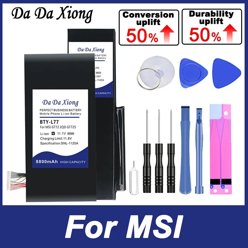 

BTY-L77 A32-A15 BTY-M48 BTY-S14 Battery For MSI A6400 GS70 GS65 PS42 GE70 CR640 GT72 GT60 GF63 2OD 2QD GT70 WF75 GS75 8RB FX720