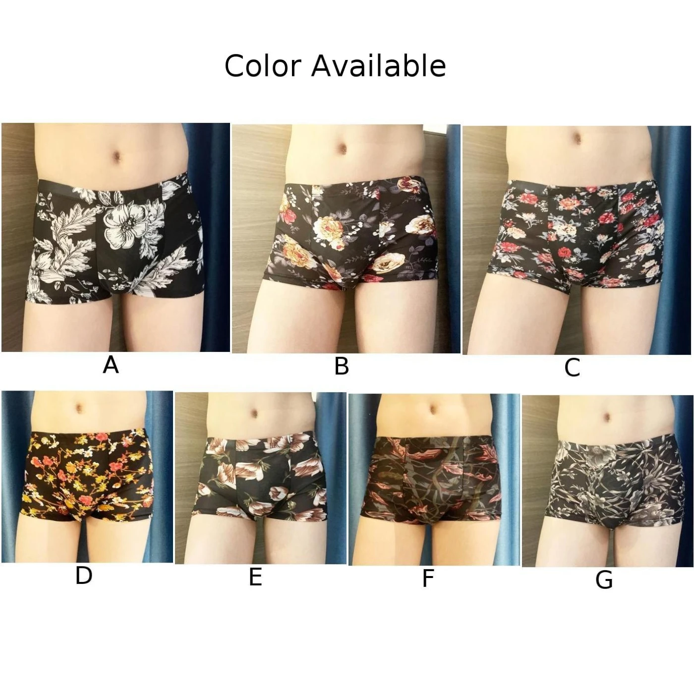Calzoncillos Boxer para hombre, ropa interior cómoda de verano e invierno con estampado de bolsa de seda helada, pantalones cortos sexis sin costuras de secado rápido