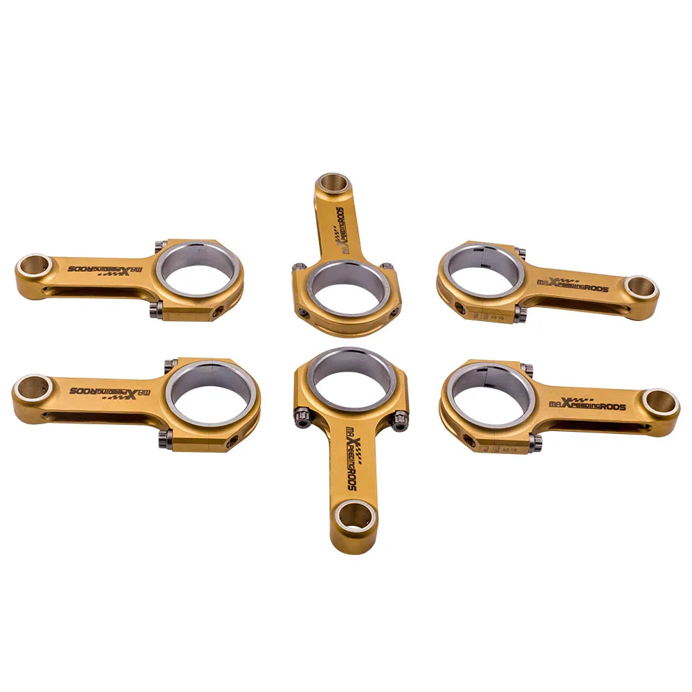 MaXpeedingrods New Forged Steel H-Beam Titanizing Connecting Rod For Porsche 911 Carrera 3.0 127.8mm ARP 2000 Car Engine Parts