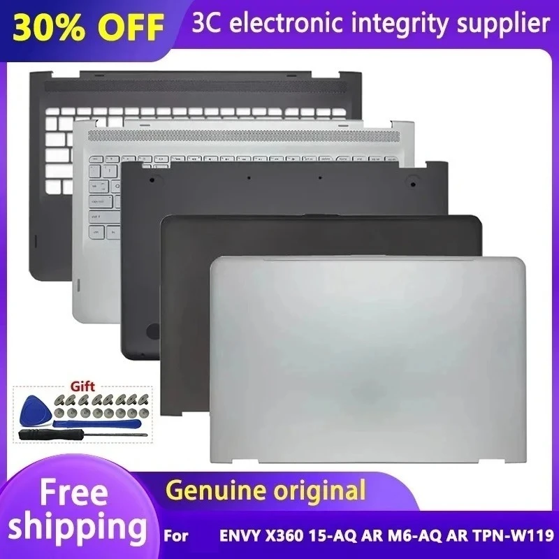 

NEW For ENVY X360 15-AQ AR M6-AQ AR TPN-W119 Laptop LCD Back Cover Front Bezel Palmrest Bottom Case 856782-001 856799-001