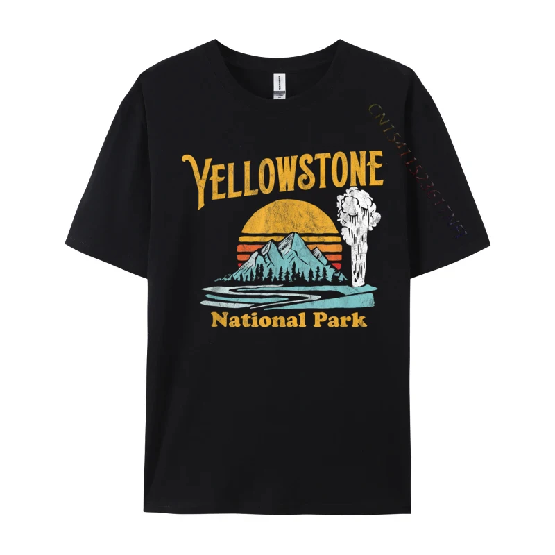 Vintage Yellowstone National Park Retro 80 Is Printed On Casual Men Luxury Designer T-Shirts Europe T Shirt