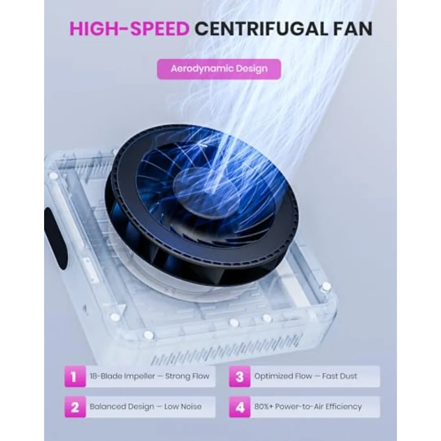 Collettore di polveri per unghie Potente collettore di polveri con aspirazione con filo per Nail Tech con 10 livelli di velocità Collettore di polveri per ventola per unghie a basso rumore