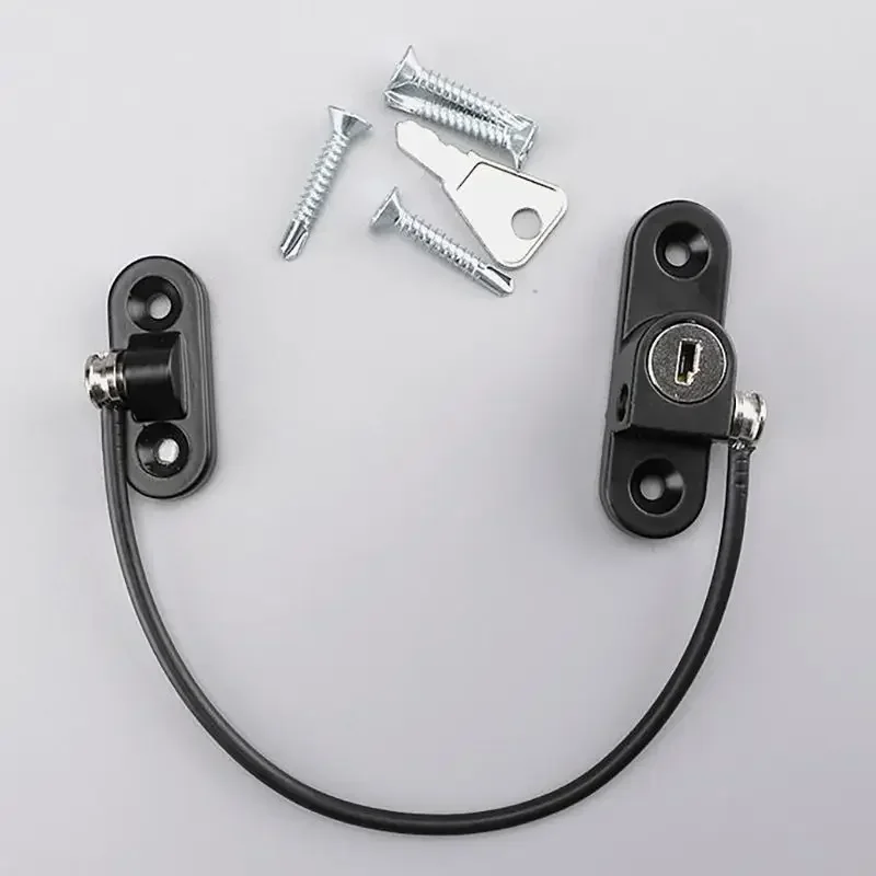 1 مجموعة الفولاذ المقاوم للصدأ نافذة قفل الأطفال سلامة قفل ارتفاع سقوط حماية دفع سحب سدادة مكافحة سرقة نافذة قفل