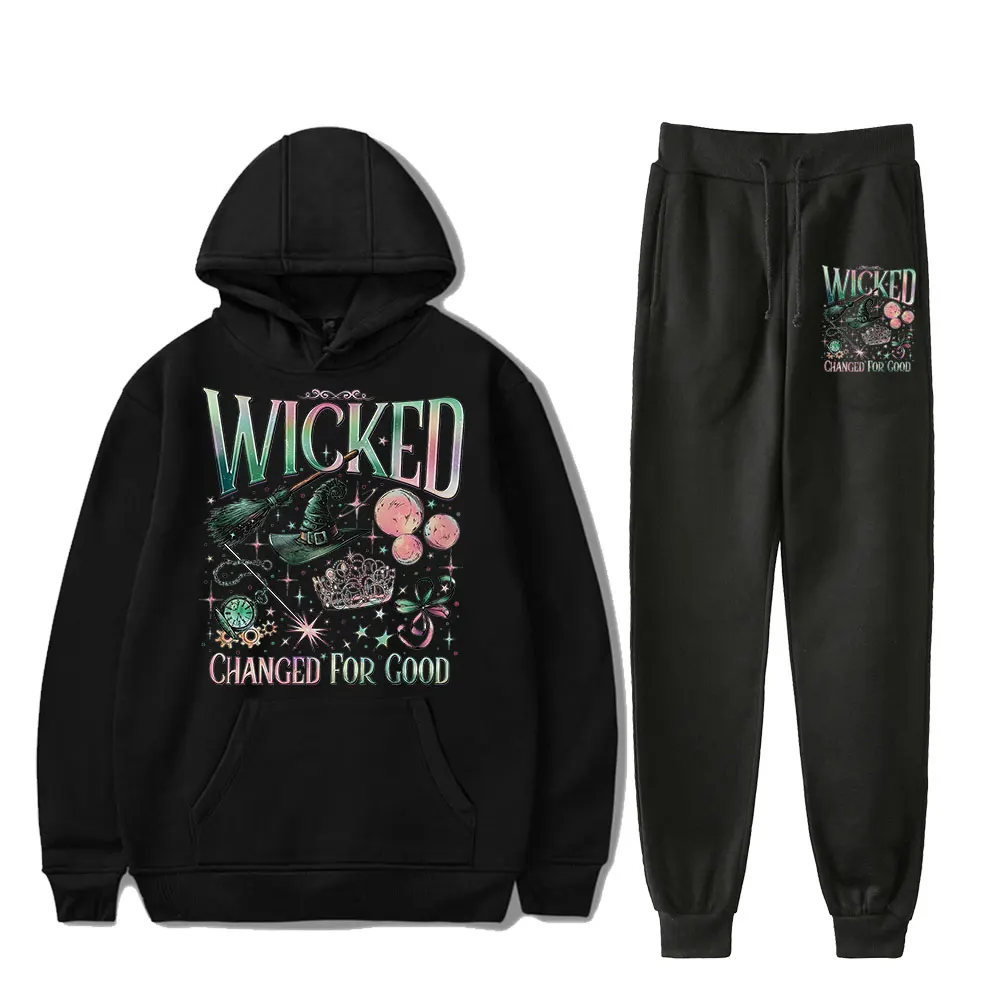 Wicked Changed For Good Vintage 90s PULLOVER moda Merch sudaderas con capucha conjunto deportivo sudaderas con capucha de dos piezas mujeres hombres ropa