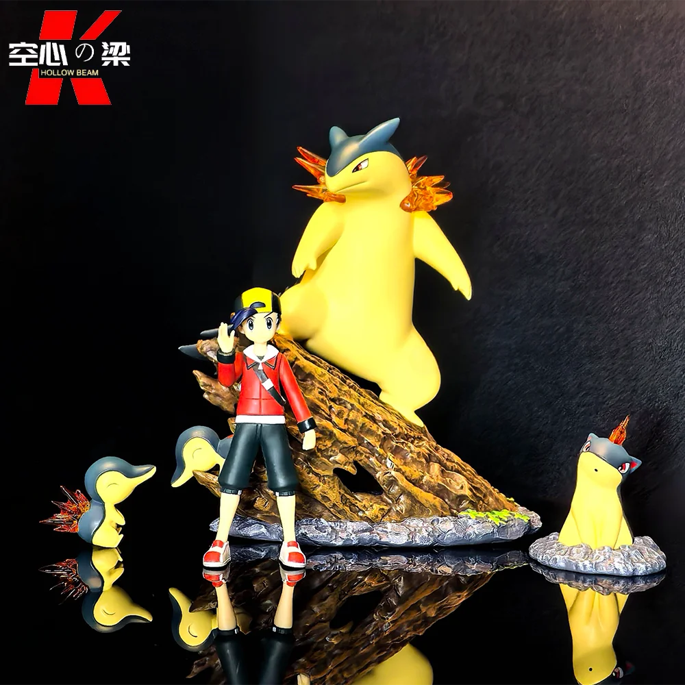 

[1/20 Scale World] Cyndaquil & Quilava & Typhlosion Fireball Rat & Fire Rock Rat & Fire Beast Toy Figure Decoration