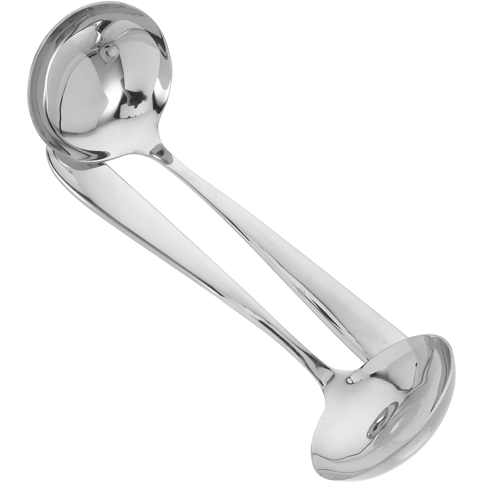 

2Pcs 7.6 Silver Soup Ladle Stainless Steel Kitchen Tool for Hot Dishes Precise Portioning Elegant Design Stainless Steel Spoon