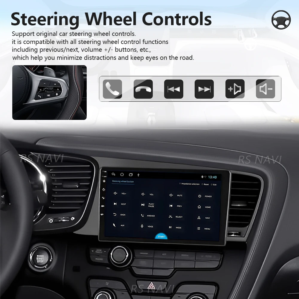 Plug and Play Android 16 Carplay Auto Qualcomm Screen Car Radio Player For KIA Kia K5 Optima 2011 - 2015 GPS Stereo Wifi+4G DSP