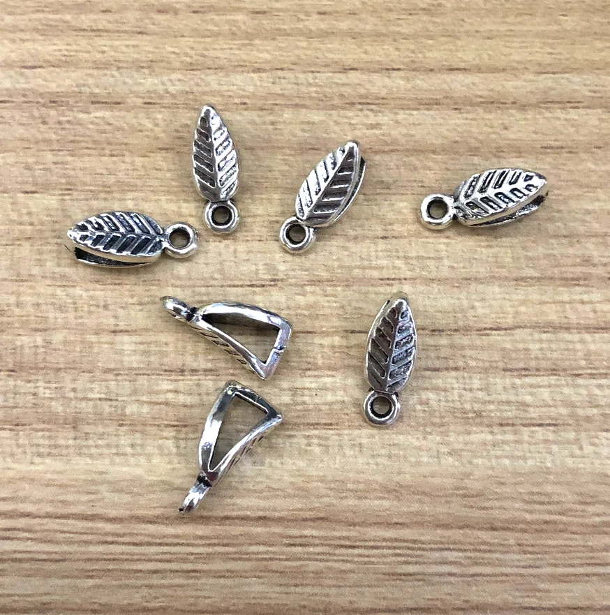 

40 pcs 10*5mm Zinc alloy metal leaf design beads connector for handmade HW3195