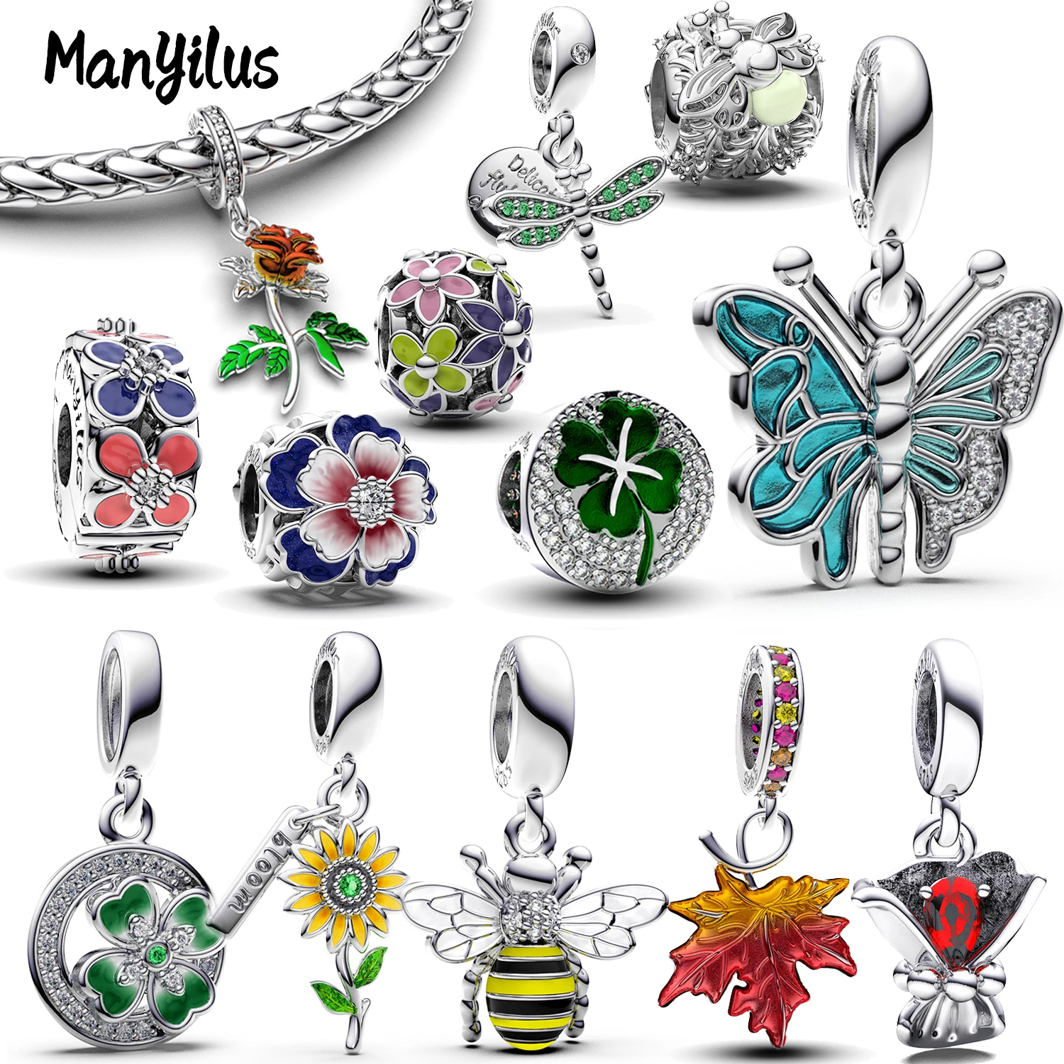 

Manyilus 2025 New Charms S925 Sterling Silver Women's Jewelry Beads For Bracelet 925 Original Charms For Jewelry Gift