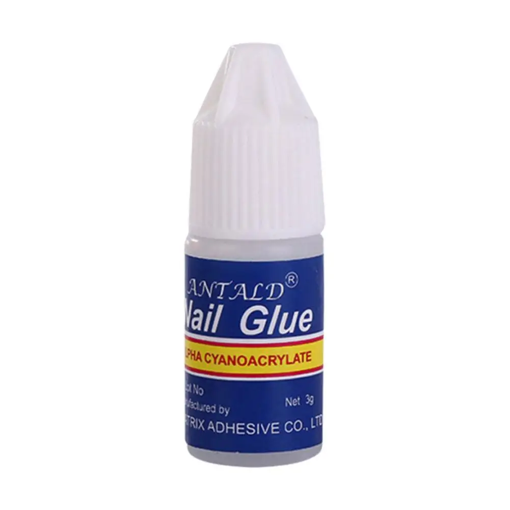 Forte Nail Art Glue, Stick the Drill, transparente, à prova d'água, de longa duração, secagem rápida profissional, Adhes E0r6, 3g