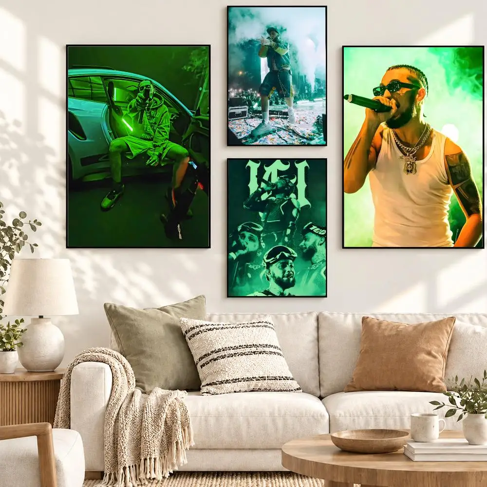 JC Reyes Spanish Urban Rap Singer Music Album Concert Poster Decorative art prints for the home, holiday gifts, unframed
